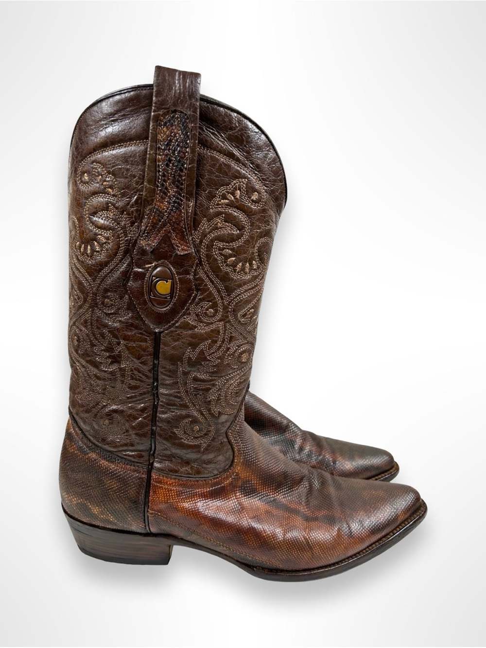 CUADRA vintage 90s karung snake skin western boots